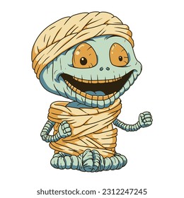 Halloween mummy kids costume character