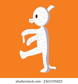 halloween mummy vector illustration set