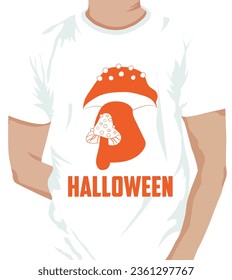 Halloween mushroom Quote T-shirt design and new mushroom design