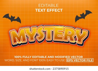 Halloween Mystery Text Effect. Einfache Bearbeitung