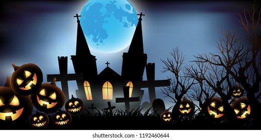Halloween at night