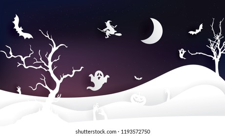 Halloween night all star show. Vector Illus EPS10.