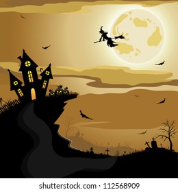 Halloween night background