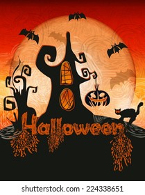 Halloween night background