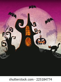 Halloween night background