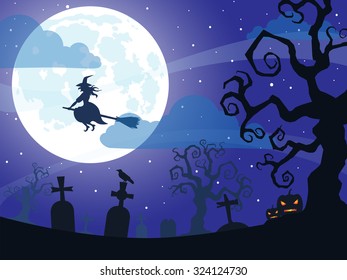 Halloween night background