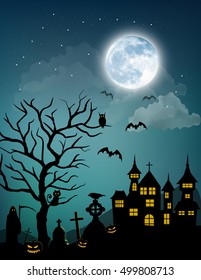 Halloween night background