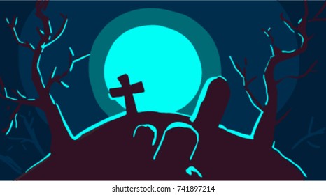 Halloween night background