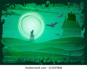 Halloween night background. EPS 10.