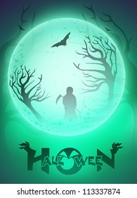 Fondo nocturno de Halloween. EPS 10.