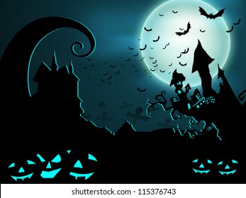 Halloween night background. EPS 10.