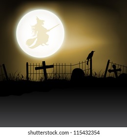 Halloween night background. EPS 10.
