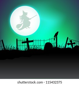 Halloween night background. EPS 10.