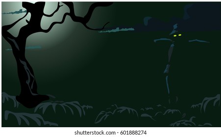 Halloween night background light.