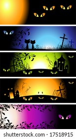 Halloween night banners