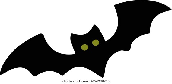 Halloween, Night Bat Silhouette Glowing Eyes