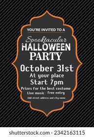 Halloween night celebration party poster flyer social media post design