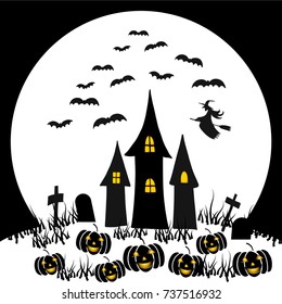 Halloween night cut out of background