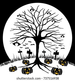 Halloween night cut out of background