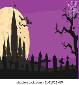 Vector negro malvado de la noche de Halloween