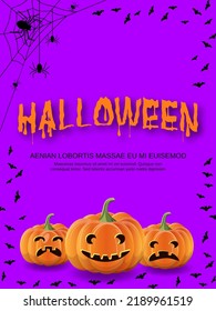 Halloween night flyer, booklet,  poster, invitation card vector design template