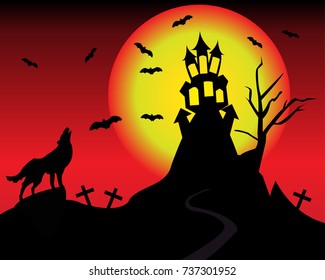 Halloween night and full Moon