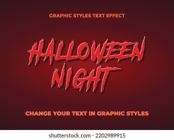 HALLOWEEN NIGHT HORROR GRAPHIC STYLES TEXT EFFECT