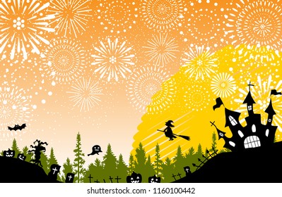 Halloween night illustration