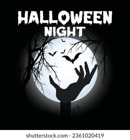HALLOWEEN NIGHT illustrations with patches for t-shirts and other uses