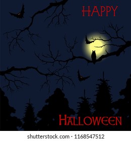 Halloween. night landscape