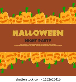 Halloween night party background pumpskin