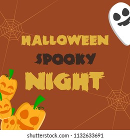 Halloween night party background pumpskin