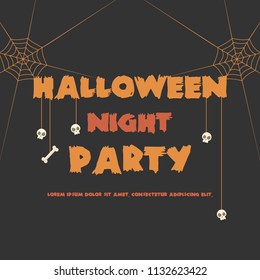 Halloween night party greeting card