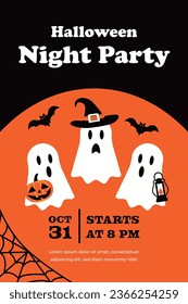 Halloween Night Party Invitation Design Template