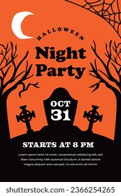 Halloween Night Party Invitation Design Template