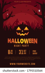 Halloween Night Party Poster Design