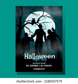 Halloween Night Party Poster Design