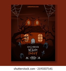 Halloween Night Party Poster Design