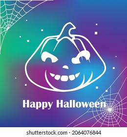 Halloween night party, Pumpkin flat colon,r desig 