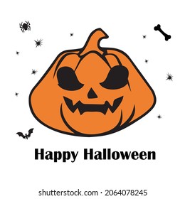 Halloween night party, Pumpkin flat colon,r desig 