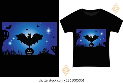 Halloween night party t-shirt design