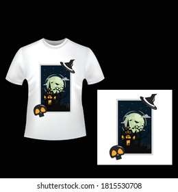 Halloween Night Party Vector T Shirt Design.