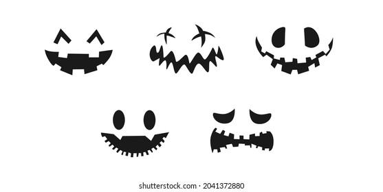Halloween night pumpkin expression visual design