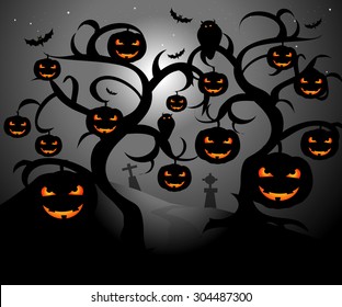 Halloween Night Pumpkins 