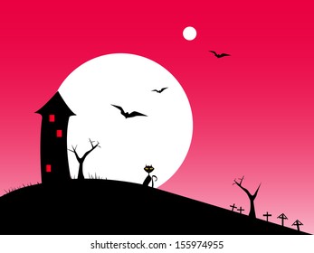 Halloween night red