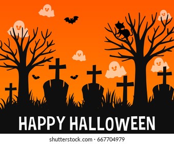 Afiche de la escena nocturna de Halloween