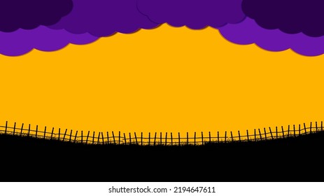 fondo del cielo nocturno de halloween. Ilustración del vector