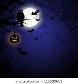 Halloween night spooky illustration VECTOR 