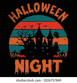 Halloween Night t shirt - vector