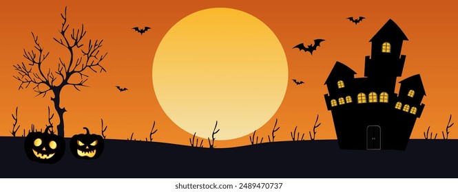 Halloween Night time Scene background